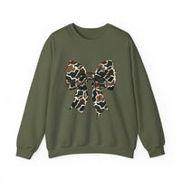 Camo Bow  Crewneck Sweatshirt