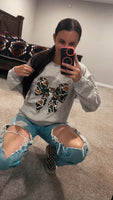 Camo Bow  Crewneck Sweatshirt