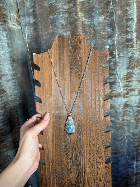 Teardrop & Turquoise Necklace