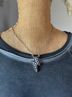 Checkered Bolt Necklace