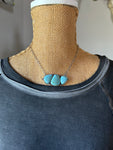 Three Stone Turquoise Necklace