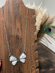 Butterfly Necklace - White