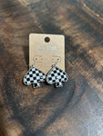 Checkered Spade Earrings