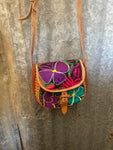 Embroidered Leather Crossbody