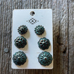 Copper Turquoise Stud Earring Set